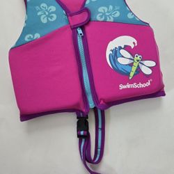 Aqua Leisure SwimSchool Swim Training Vest, Small/Medium, Ages 2-4 Years Pink