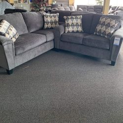 Abinger Smoke Living Room Set / couch /Sofa and Loveseat 