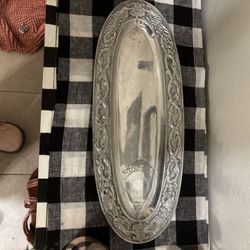 18” By 4” Silver Pllated Tray