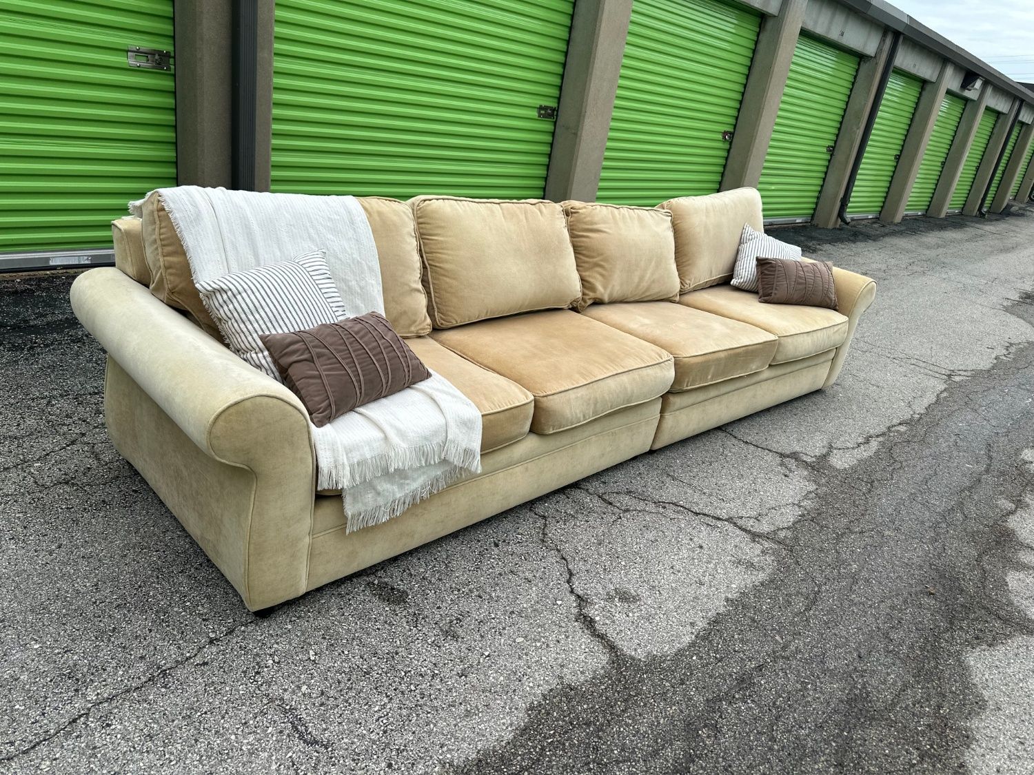Pottery Barn Tan 2-Piece 4 Seater Couch