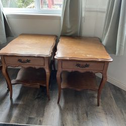 $50 All Wood Antique Night Stands Provincial Rocco Style 