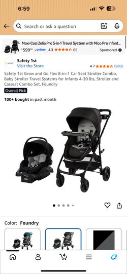 Safety First stroller and car seat combo