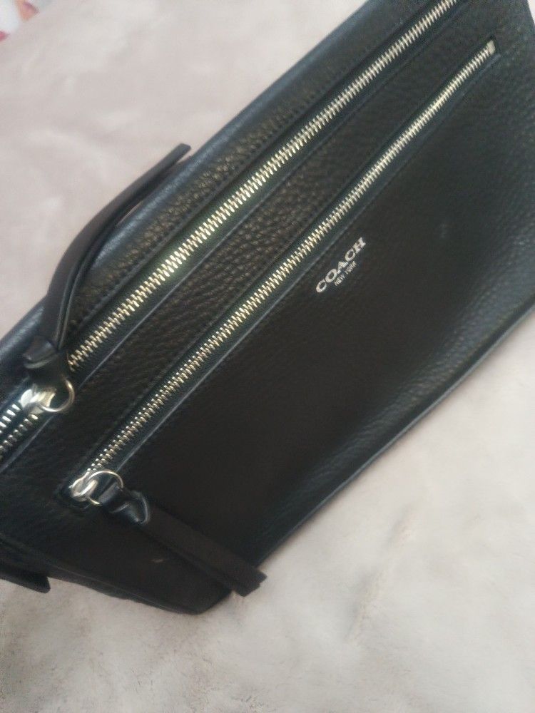 Coach Large Pebble League Wristlet