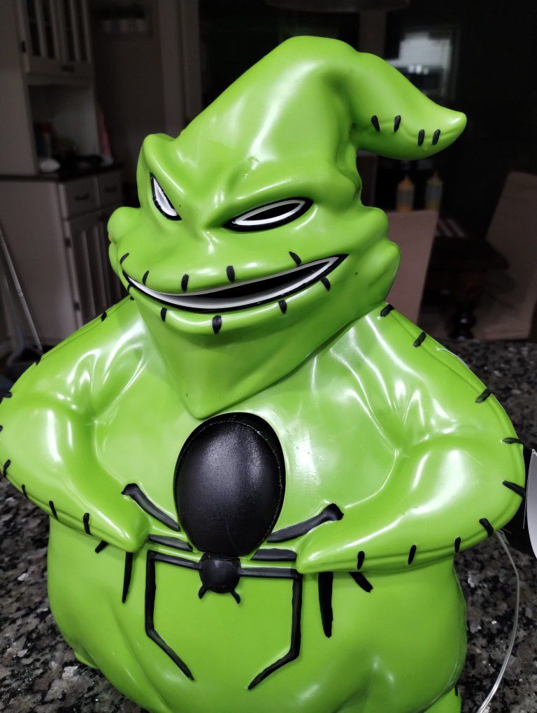 Nightmare Before Christmas 14.1" Oogie Boogie & Spider Fiber Optic LED Blow Mold

