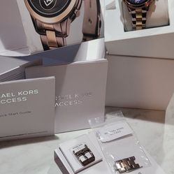 Michael Kors Gen 4 Runway Rose Gold-Tone Smartwatch, model number MKT5046. 