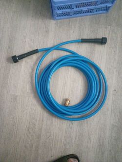 Blue Pressure Washer Hose with Brass Fitting