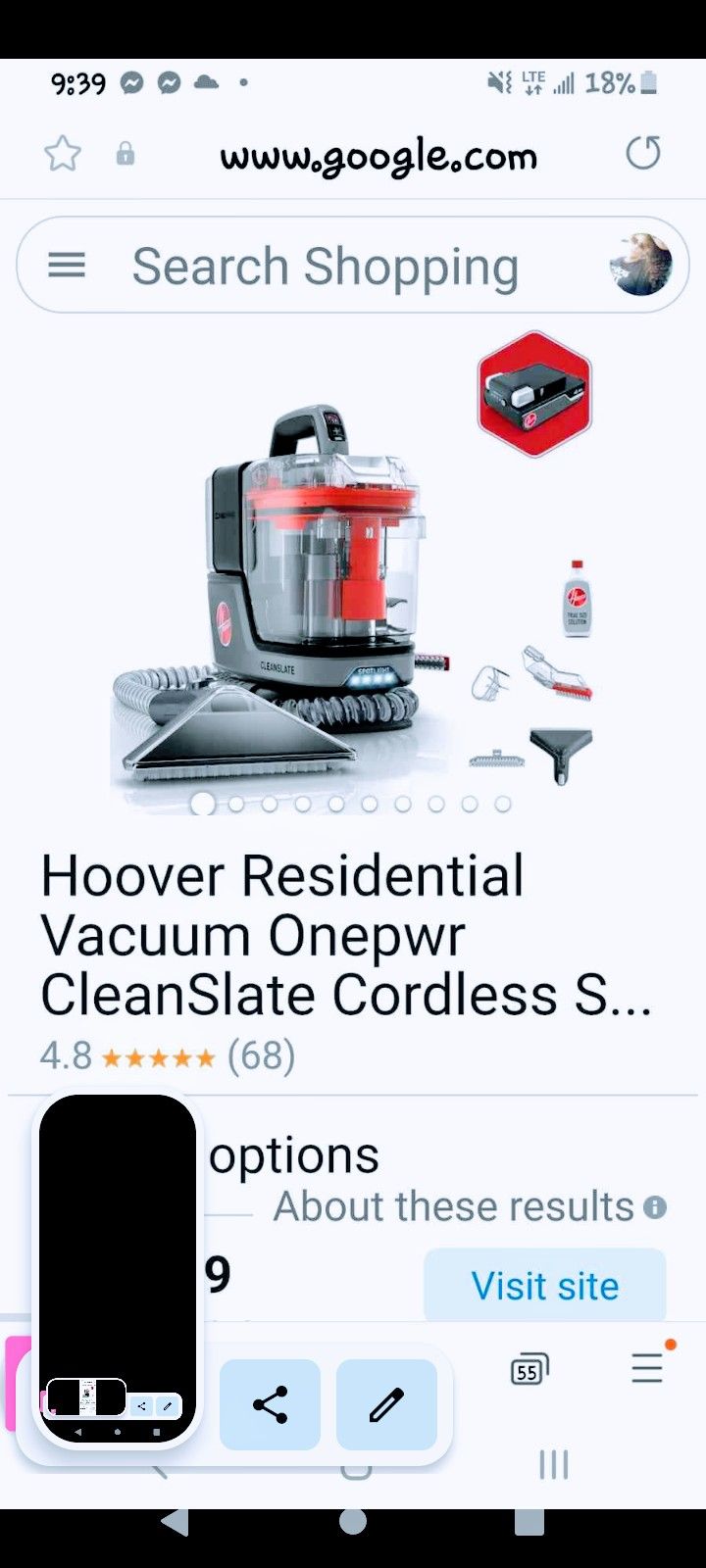 Hoover Vacuum Onepwr Clean Slate