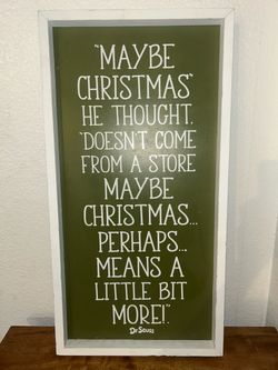 Dr. Seuss Holiday Wall Sign