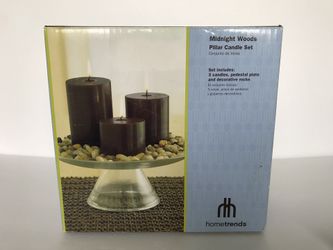 Table Decor Pillar Candle Set new in box