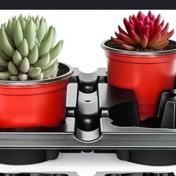Used Black Each Tray Carries 6 Planters Plant Pot Gardening Seedling Transport