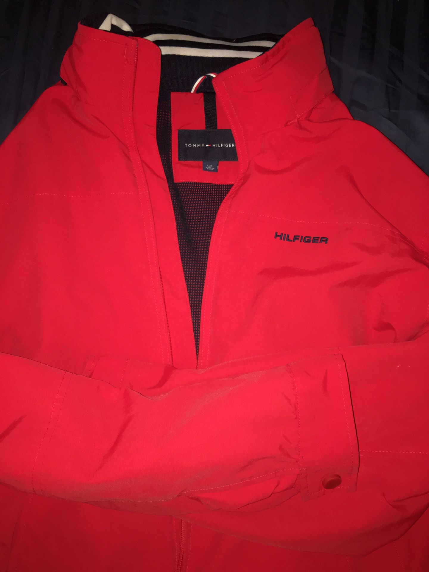 Red Tommy Hilfiger jacket