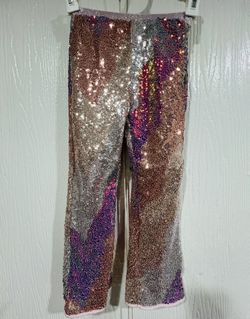 H&M Girls Pink Sequined Pants Size 6