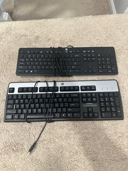 Set Of 2 HP Wired Keyboards
