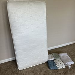 Toddler Mattress With New Dragon Sheets