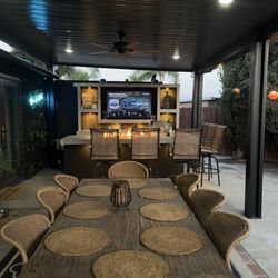 ✨ Custom TV Wall + L-Shape BBQ Island ✨