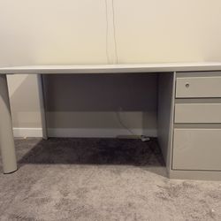 Steelcase Commercial Desk and Metal Lateral File 