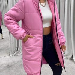 Pink Puffy Jacket Small 