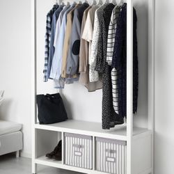 Ikea open wardrobe sale hemnes