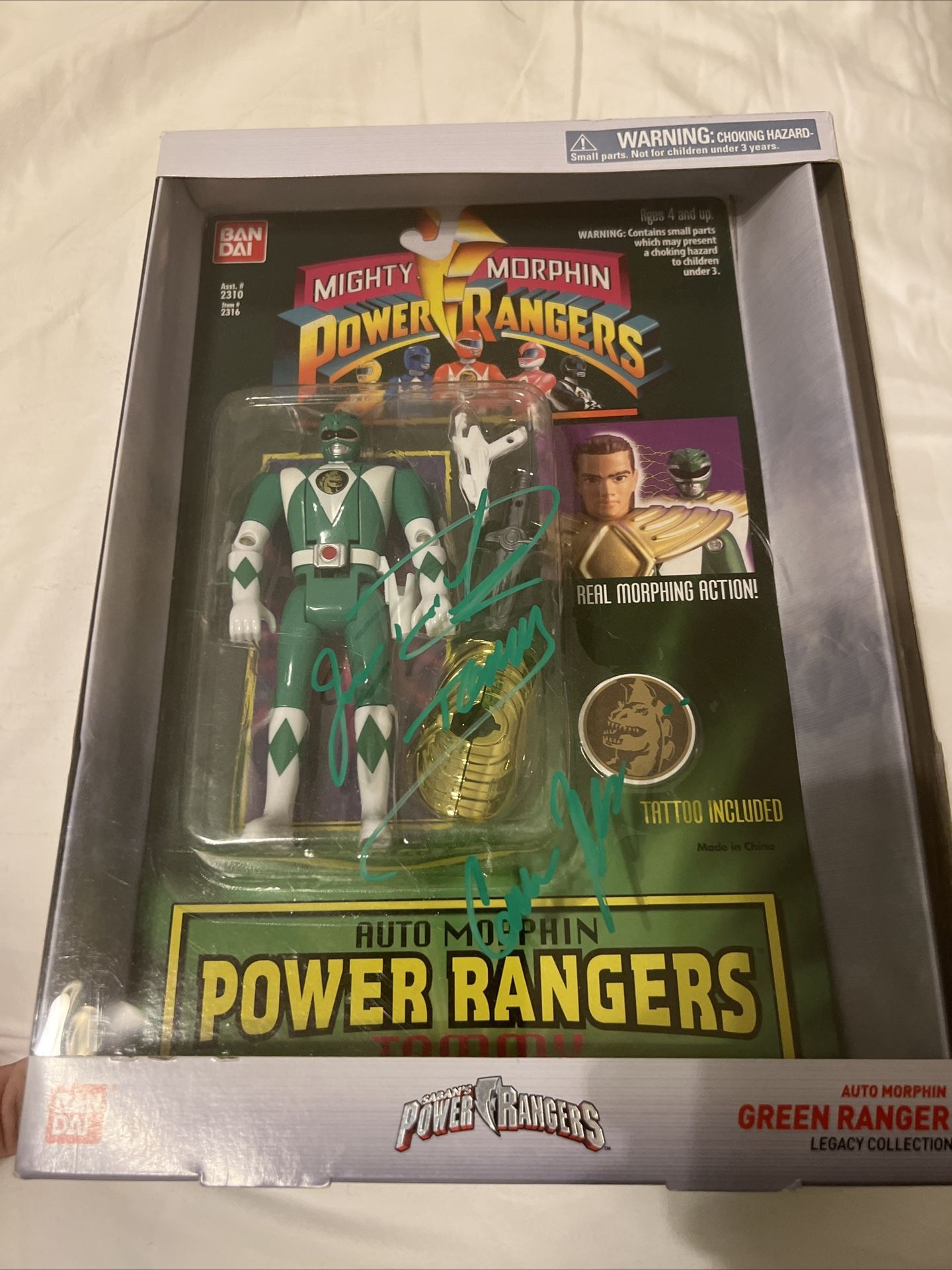 2018 Bandai Mmpr Lightning Collection Auto Morphin Tommy Sign By JDF