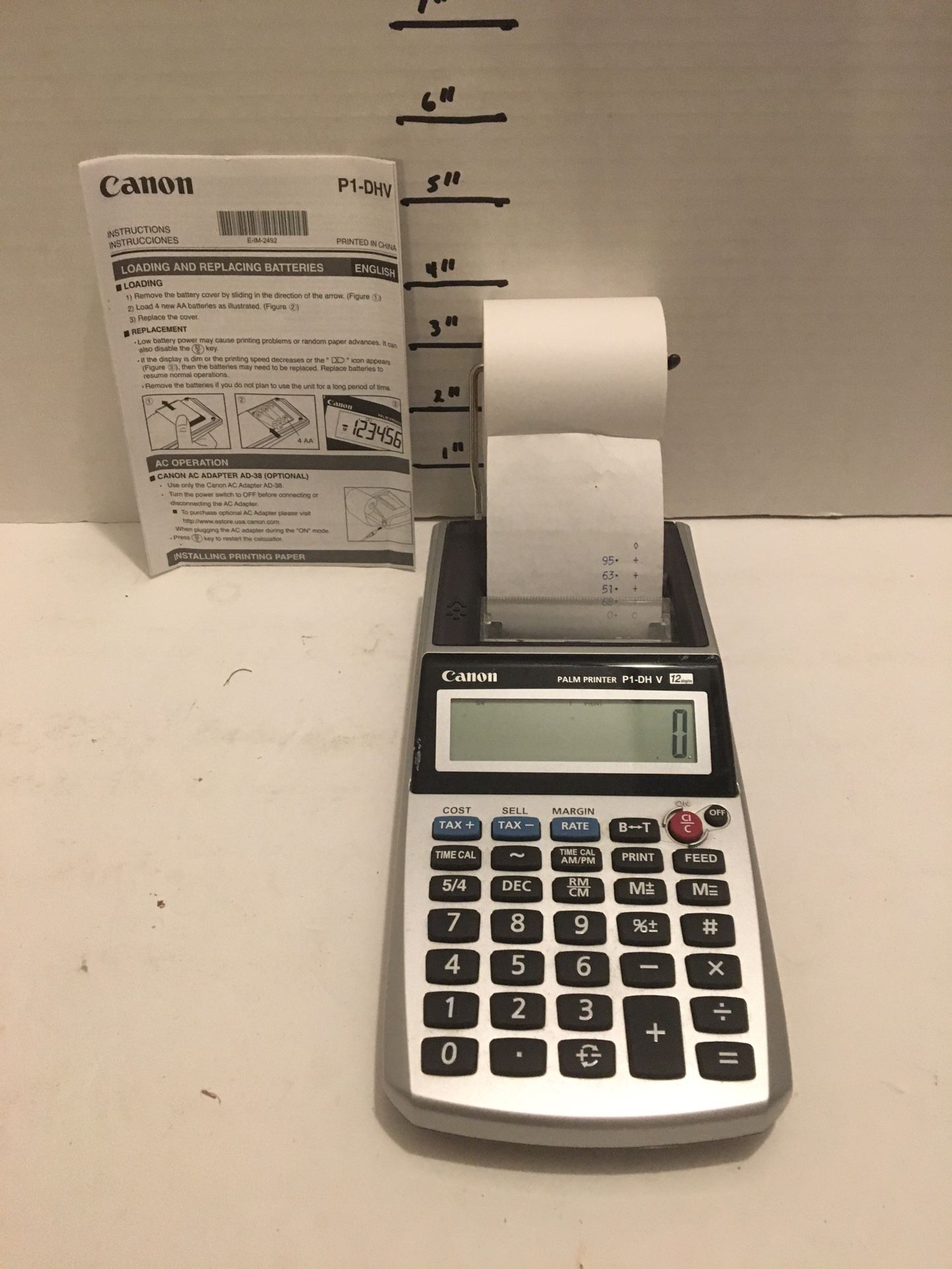 Canon Palm Printer Calculator P1-DH V
