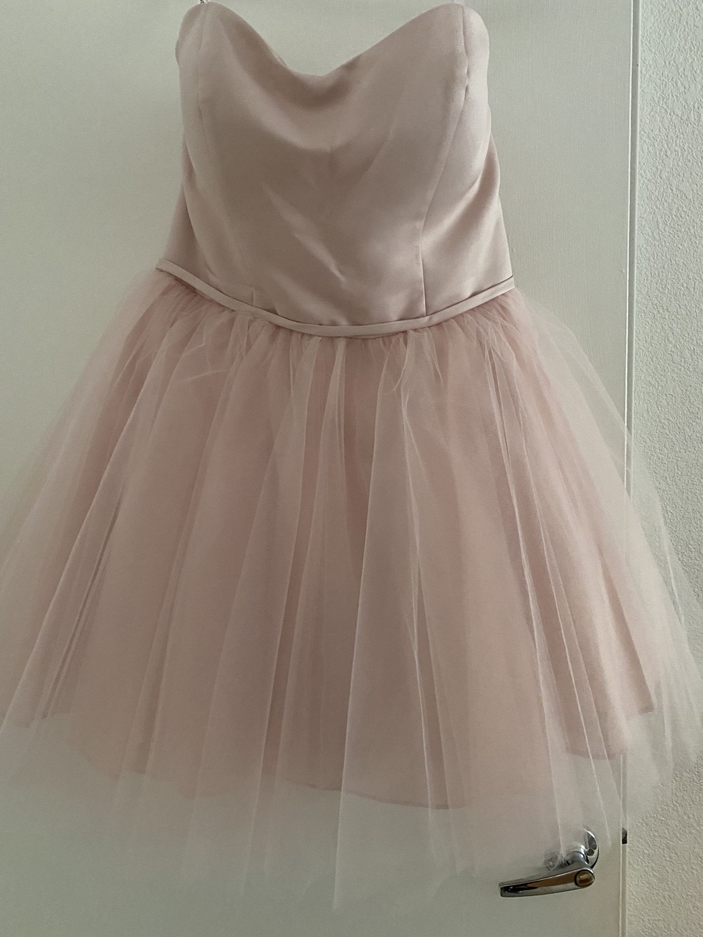 MORILEE by Madeline Gardner strapless dress Color Blush Size 12 .Bestido estraple Color Rubor Talla 12