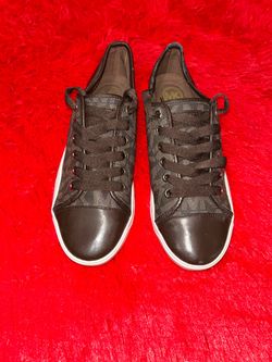 Michael Kors Women's MK Signature Lace-up Brown Sneakers