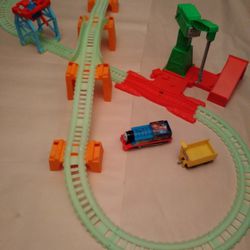 Large Collection Of THOMAS and FRIENDS Hyper Glow And Glow In The Dark Trackmaster Train Sets And Engines