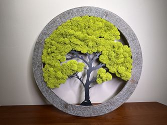 Moss Tree Art. Wall Decoration. New.