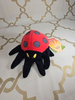 VTG Folktails Folkmanis Furry Folk Double Hand Glove Ladybug Hand Puppet  New