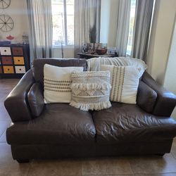 Sofa Loveseat. Italian Leather 
