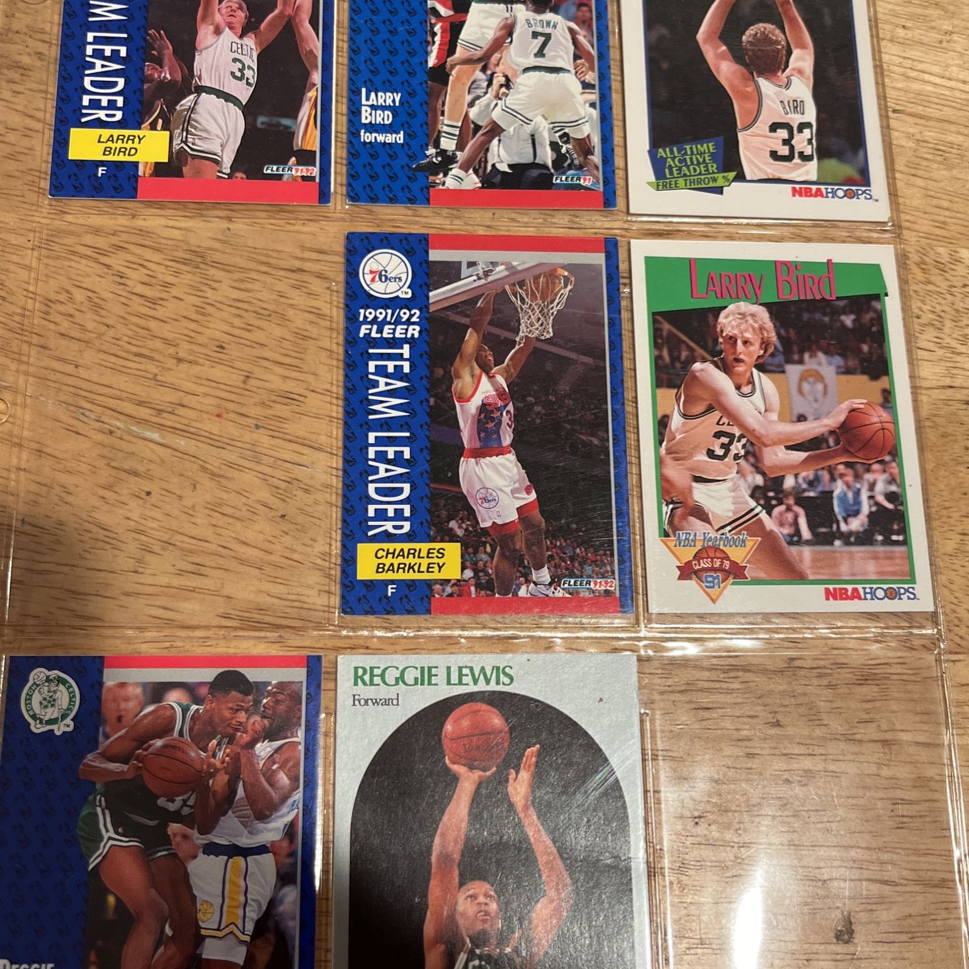 Larry bird Reggie Lewis cards