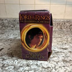 Frodo the Hobbit Glass Goblet Lord of the Rings Collectible  open box