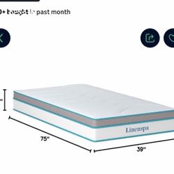 Gently Used Twin Mattress With Bed Frame 