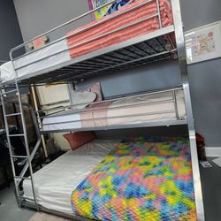 Full Twin Queen Bunk Bed With Mats