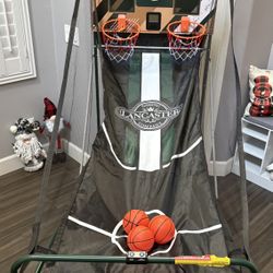  Ez-fold 2 Player Indoor Arcade dual Basketball Hoop Game