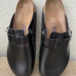 Birkenstock Boston Black Leather Size 43