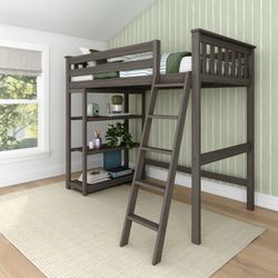 Twin Loft Bed With Bookcase $80