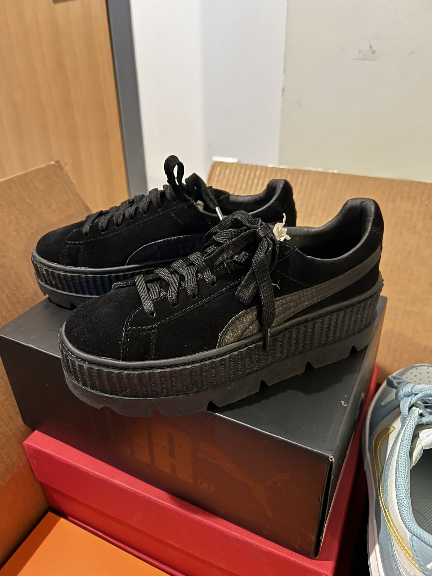 Never Worn Fenty Puma Black Suede Creepers W7 