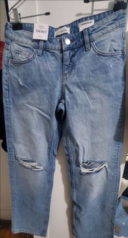 Cotton On Low Rise Straight Ripped Jeans