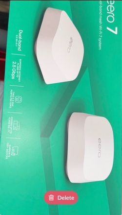 eero 7 Dual-Band Mesh Wi-Fi 7 System (2-pack): Extender with Smartphone Control