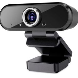 1080P Webcam with Microphone, USB Webcam Streaming Computer External Web Camera for PC Laptop, Computer Camera Suitable for Video Calling Conferencing