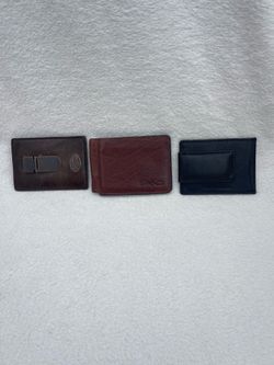 Set of 3 wallet money clips Fossil, Land