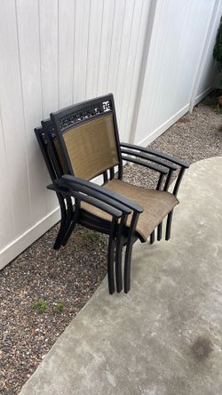 Three outdoor chairs