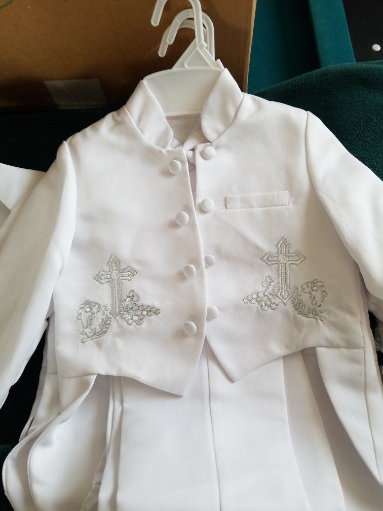 Boys Toddler Infants Baptism Communion Suit Tuxedo