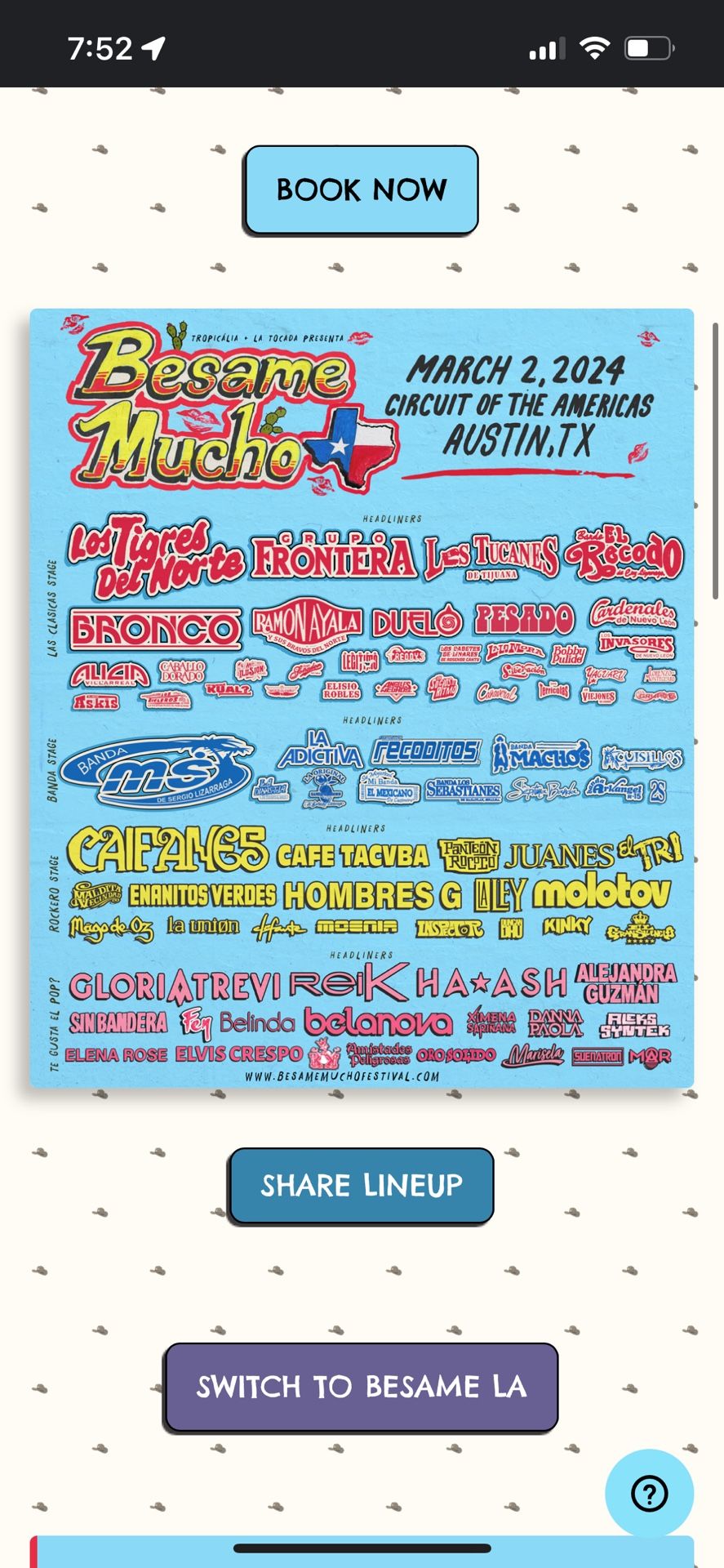 Bésame Mucho Tickets