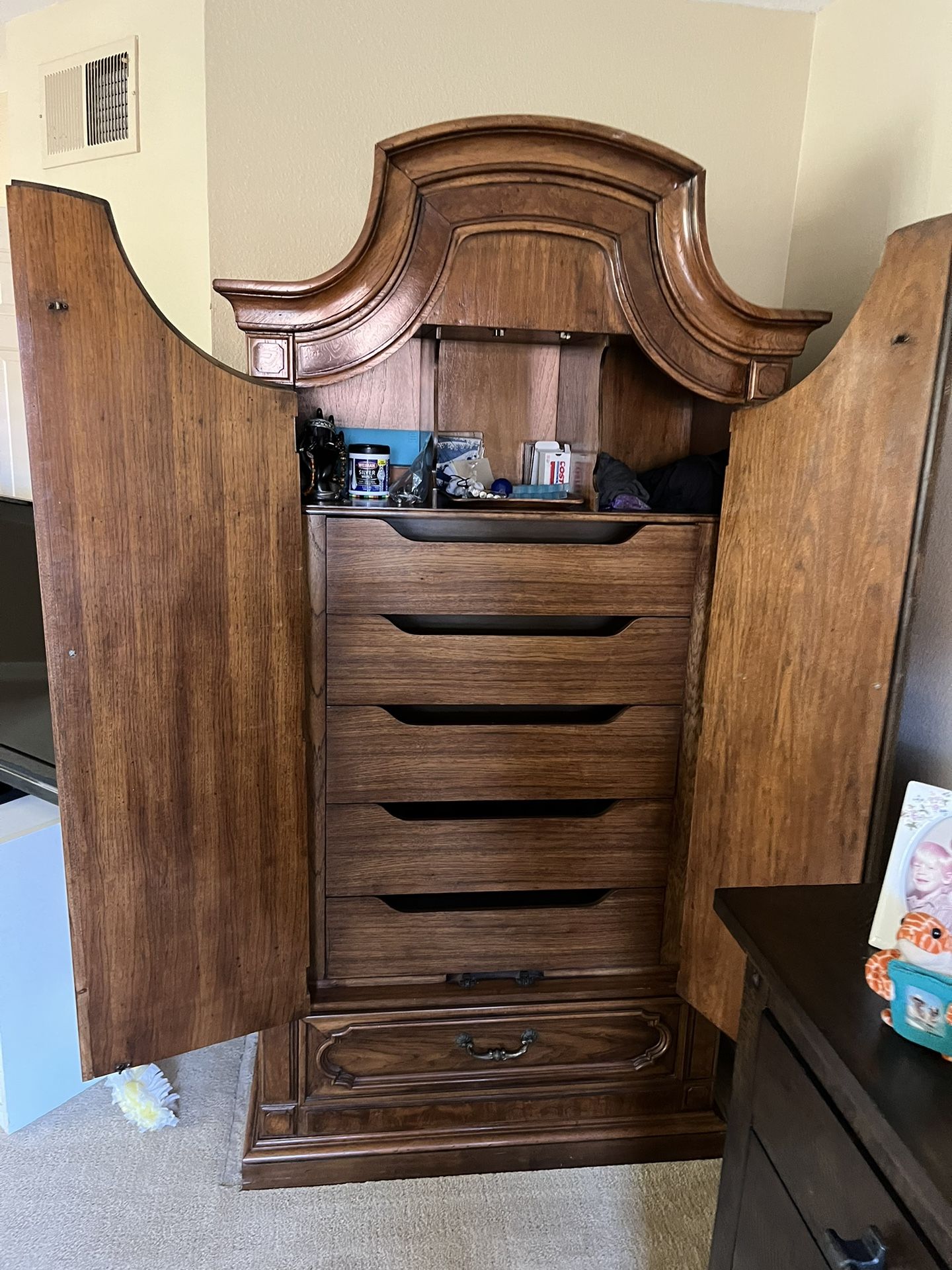 Antique Solid Wood Armoir  