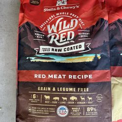 NEW! Stella & Chewy's Wild Red Raw Coated High Protein Grain & Legume Free Red Meat Recipe 21lbs