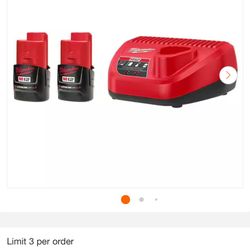 M12 Redlithium Cp2.0 Starter Kit Battery’s And Charger 