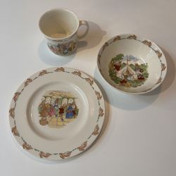 Royal Doulton Bunnykins Mug, Bowl & Plate Set 