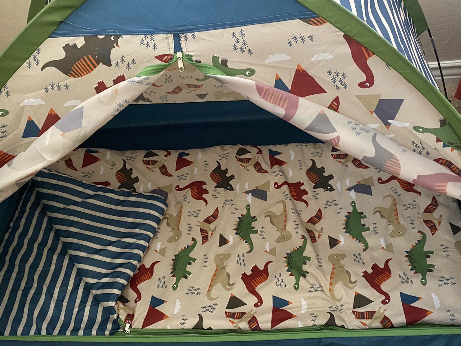 Dinosaur Child Size Tent & Sleeping Bag